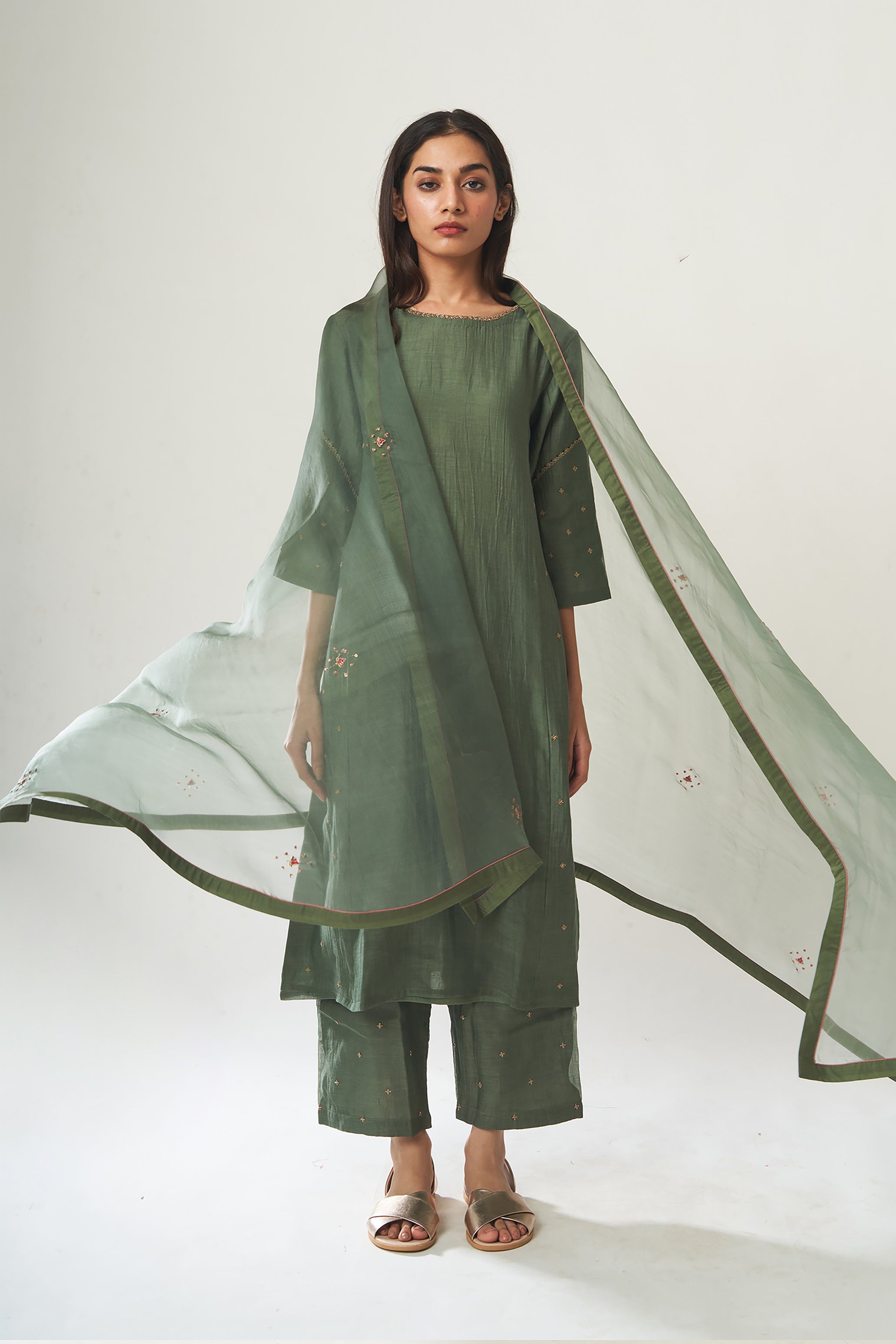 Sama Sage green Dupatta – DOT